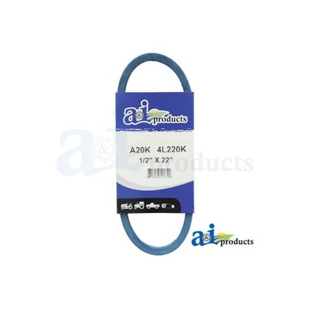 A & I Products Aramid Blue V-Belt (1/2" X 22" ) 10" x4" x1" A-A20K
